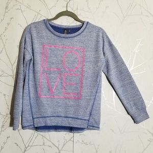 Living the Dream Heathered Blue Crewneck Top
